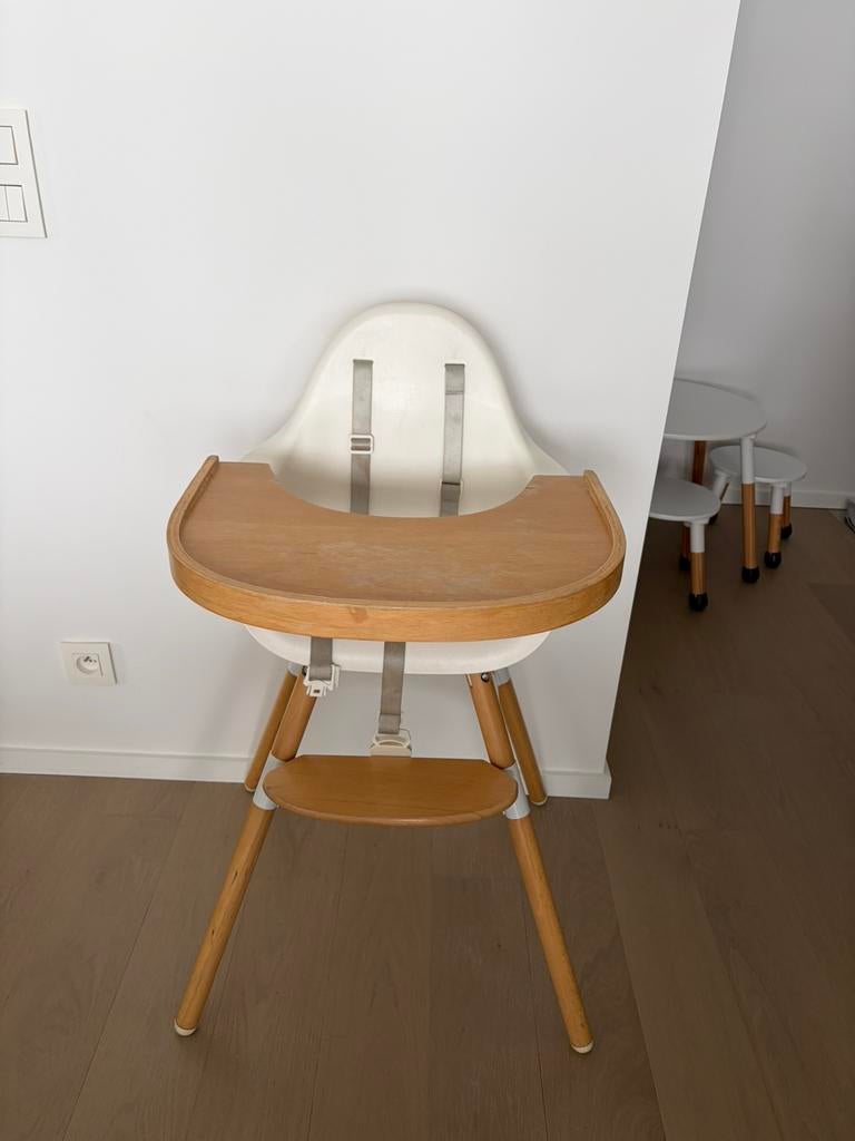 Childhome Evolu 2 kinderstoel met houten eetblad, Ophalen, Zo goed als nieuw