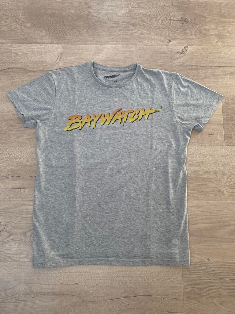Vintage Y2K Baywatch t-shirt in grijze kleur maat L, Ophalen of Verzenden, Zo goed als nieuw, Maat 52/54 (L), Grijs