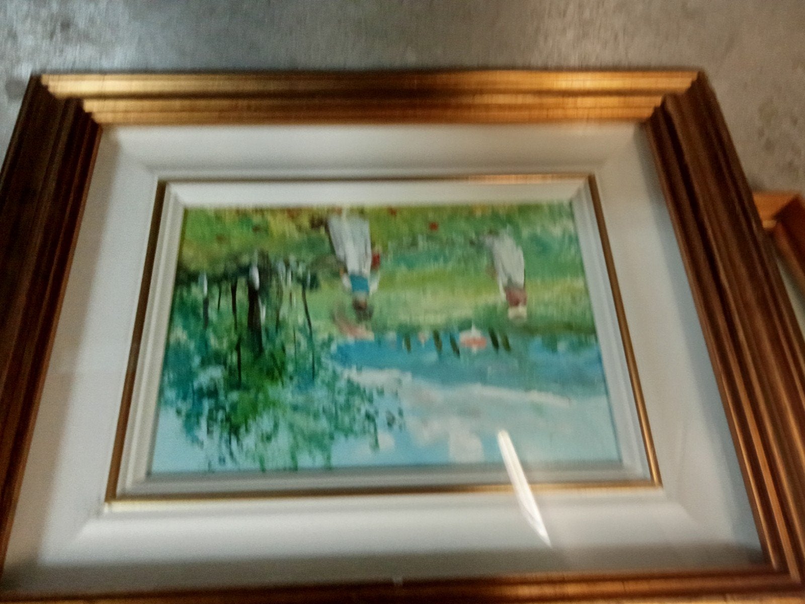 Klein schilderij, Doek, Ophalen of Verzenden, Landschap, Gemengde techniek