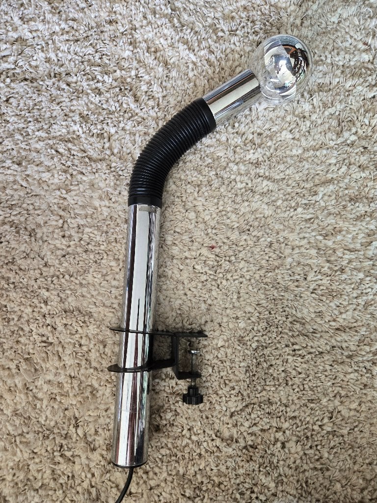 vintage Targetti Sankey elbow Lamp Designer E. Bellini 70's, Maison & Meubles, Enlèvement ou Envoi, Utilisé, Métal, 50 à 75 cm