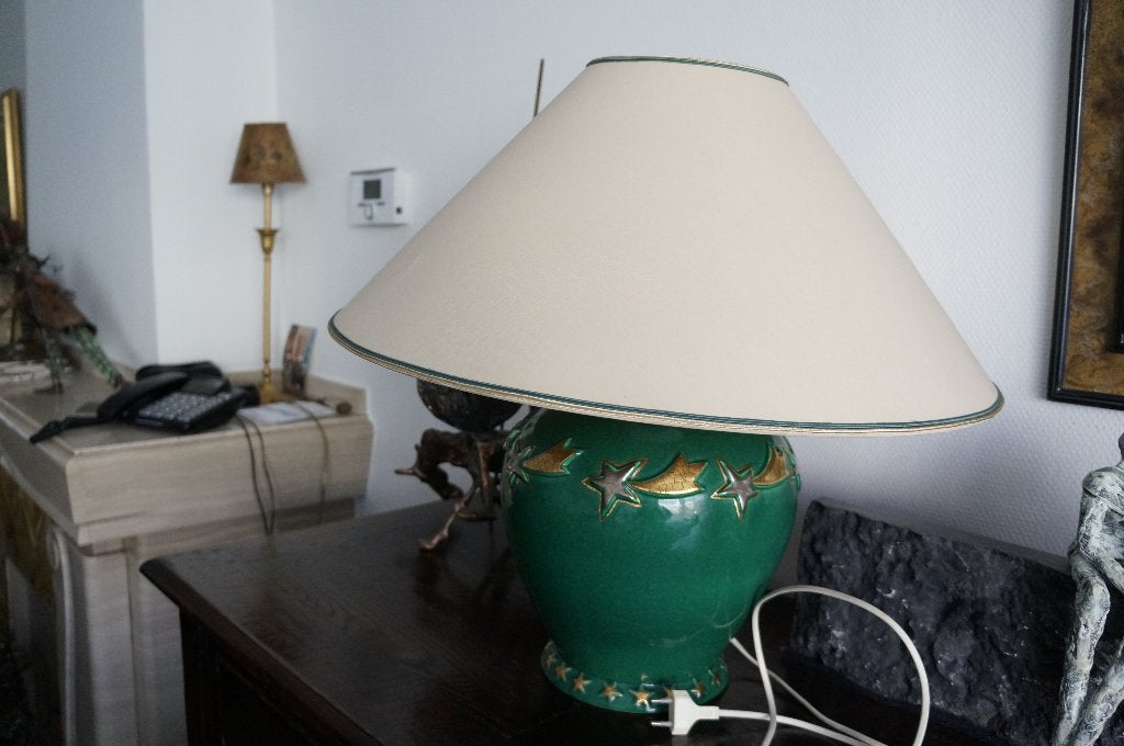 beau lampadaire, Lampe d'ambiance, Vert, Avec abat-jour, 52 cm