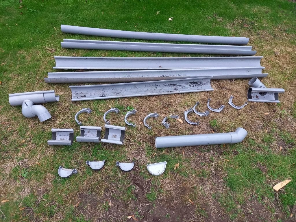 9,25 meter dakgoot, Doe-het-zelf en Bouw, Ophalen, Overige typen, Zo goed als nieuw, Minder dan 5 m²
