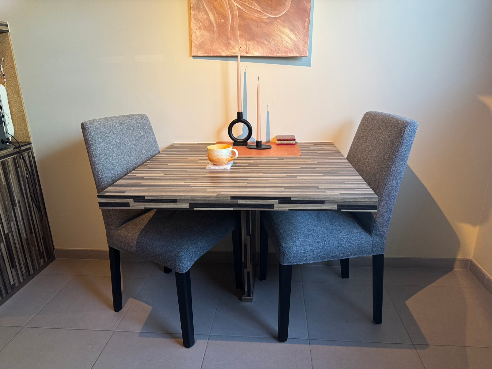 Grijze stoelen Ikea, Maison & Meubles, Chaises, Gris, Comme neuf, Deux, Enlèvement