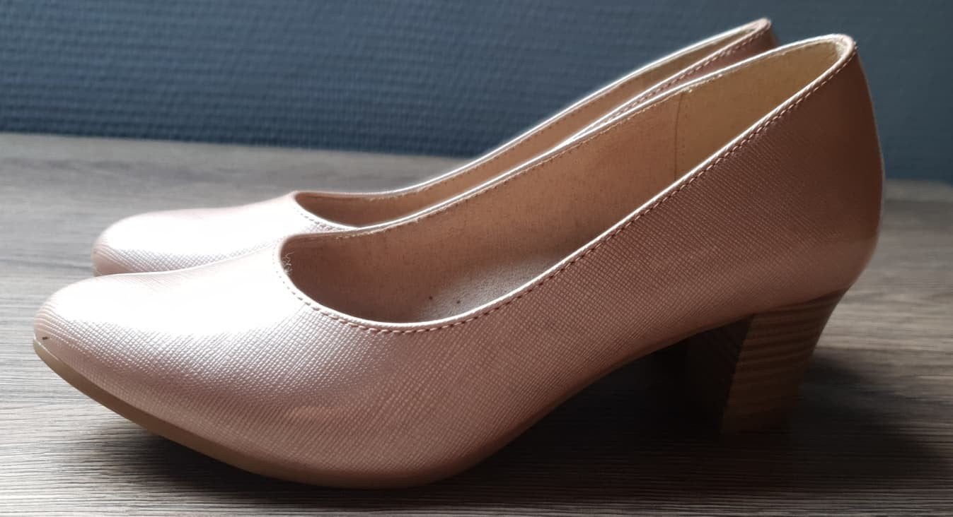 Jana Soft Line pumps maat 36H oudroze comfort blokhak, Jana, Pumps, Ophalen of Verzenden, Roze