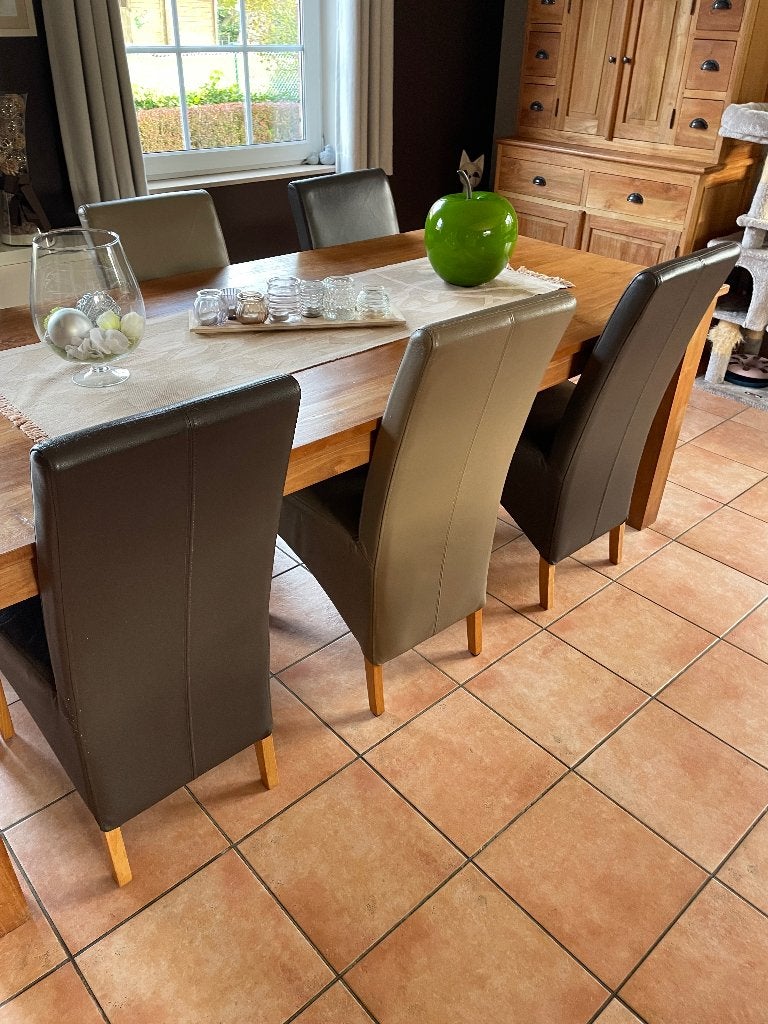 Chaises de salle à manger, Ophalen, Gebruikt, Bruin, Leer