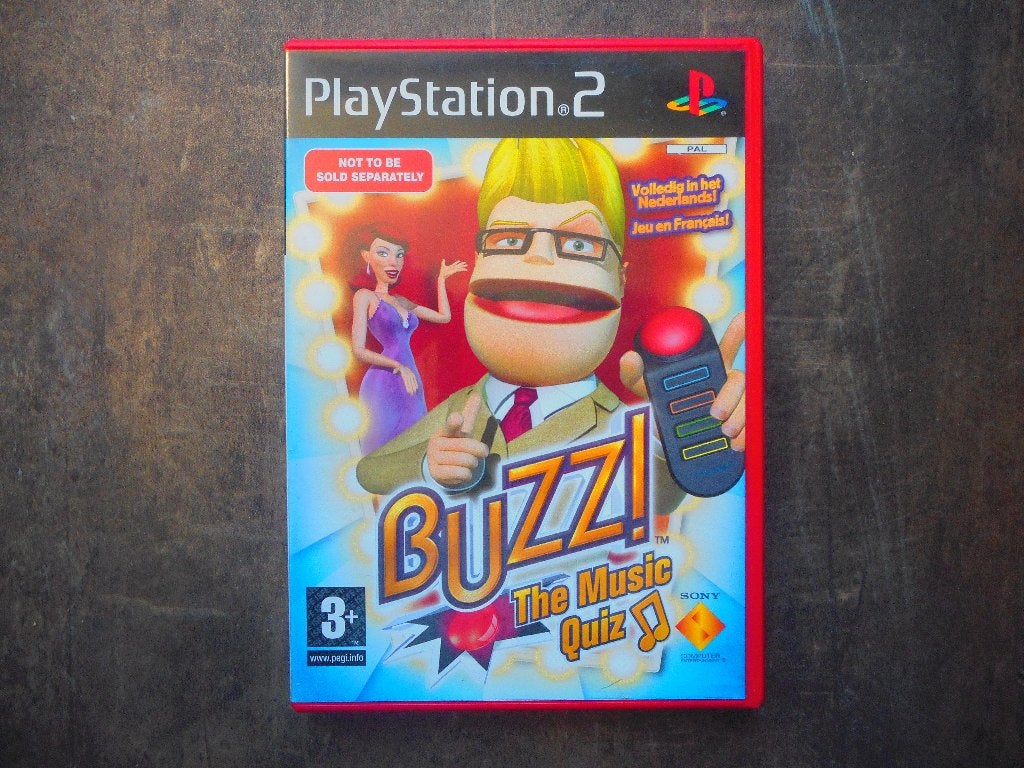 Buzz The Music Quiz voor PS2 (zie foto's) VI, Games en Spelcomputers, Games | Sony PlayStation 2, Puzzel en Educatief, Gebruikt
