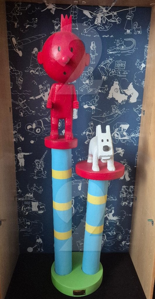 JM Pigeon Totem Congo Tintin et Fariboles Leblon Aroutcheff, Enlèvement ou Envoi, Tintin, Comme neuf, Statue ou Figurine