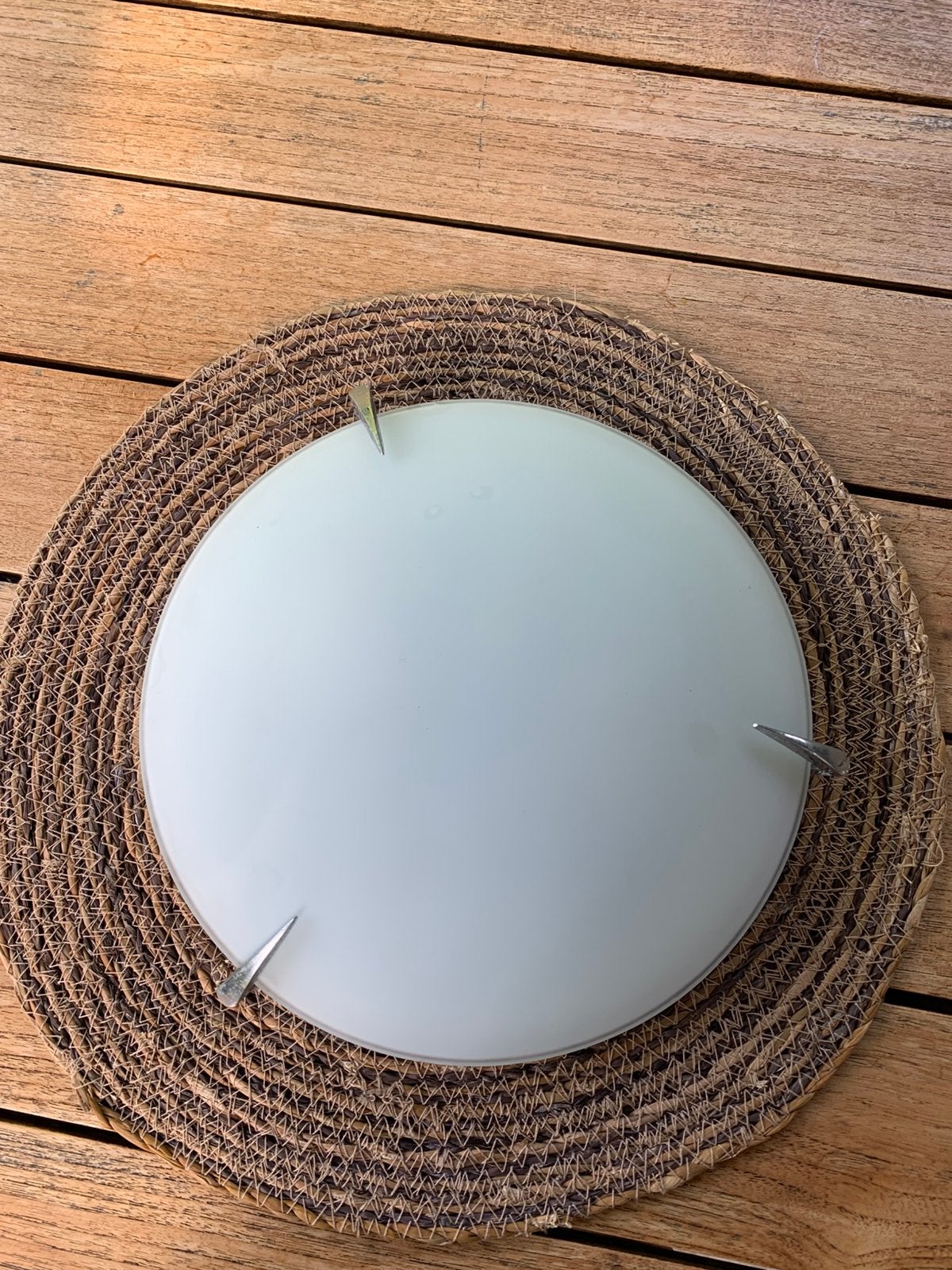 Plafonnier salle de bain, Résistant à l'eau, Blanc, Verre, Enlèvement