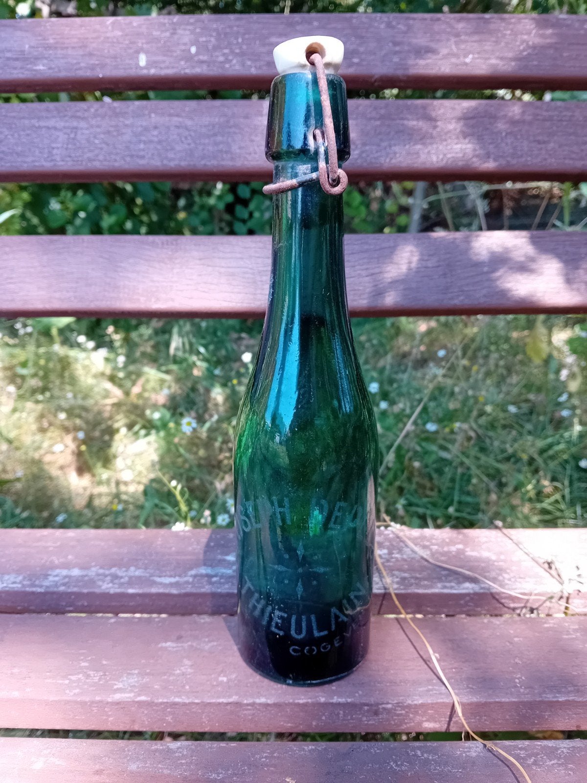 Oude vintage bierfles Joseph Deplus Thieulain, Ophalen of Verzenden