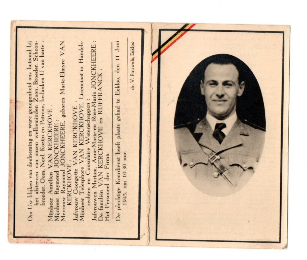 dp oorlogsslachtoffer verzet Eeklo + Regensburg 1945, Verzamelen, Ophalen of Verzenden, Overige soorten, Foto of Poster