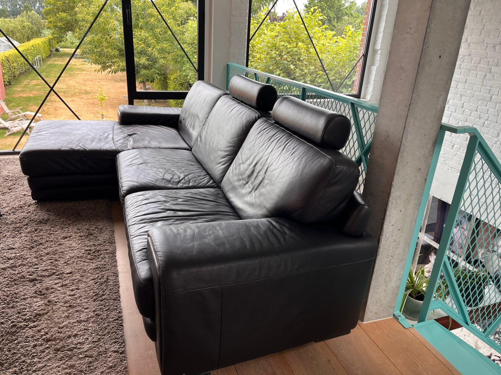 Canapé en cuir marron Natuzzi, Enlèvement, Utilisé, Cuir, Modern