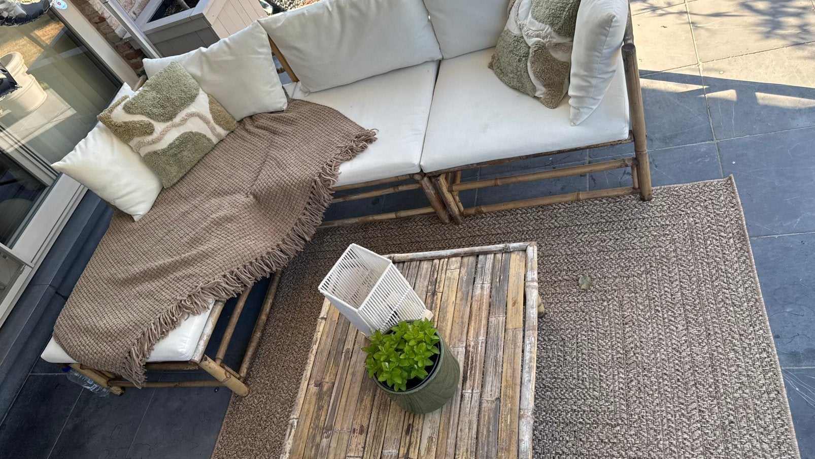 Bamboo lounge set, Tuin en Terras, Ophalen, Gebruikt, Loungeset, Overige materialen