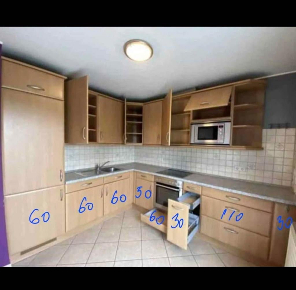 Schmidt-keuken, Huis en Inrichting, Keuken | Complete keukens, Zo goed als nieuw, Hoekkeuken, Crème, Ophalen
