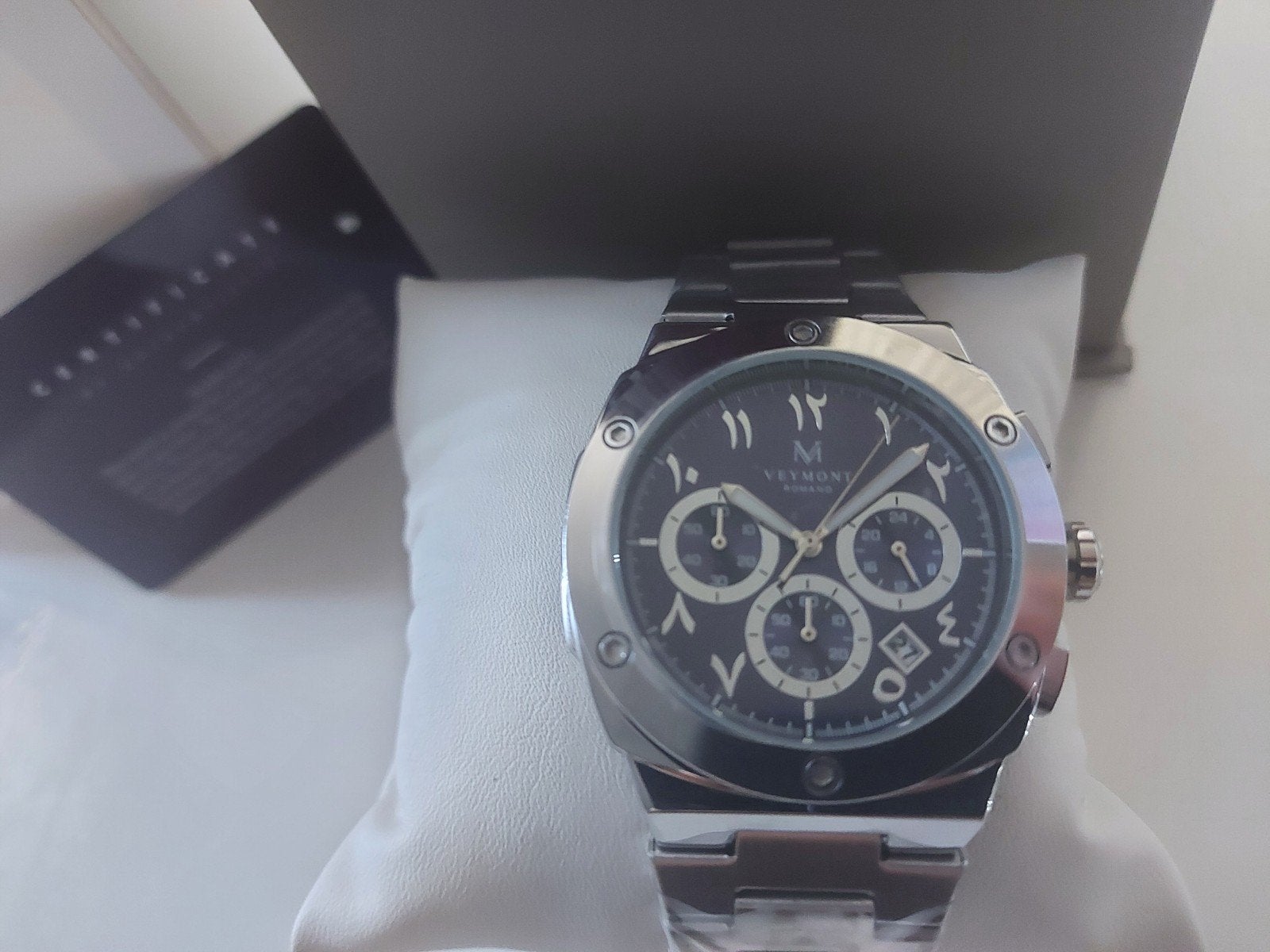 veymont milano romano horloge zilver blauw roestvrij staal, Ophalen, Staal, Staal, Polshorloge