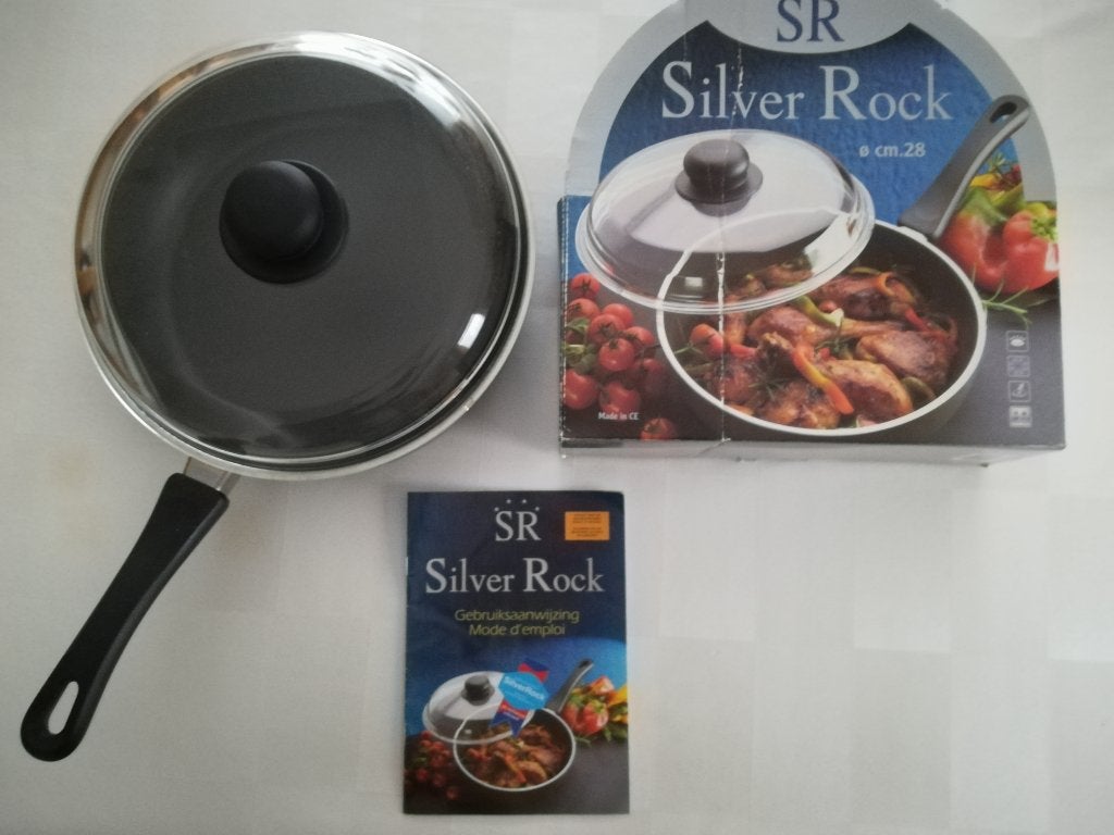 pan met glazen deksel SILVER ROCK, Ophalen, Nieuw, Overige materialen, Kookpan of Snelkookpan