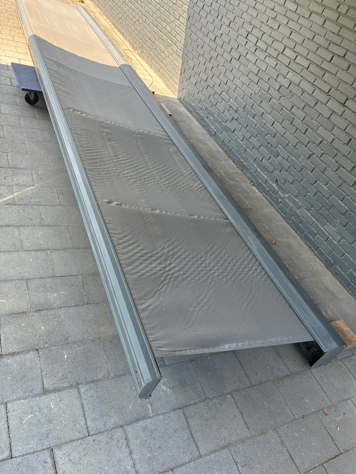 Zonnescherm 7 x 3, Tuin en Terras, Zonneschermen, Ophalen, Gebruikt, Elektrisch