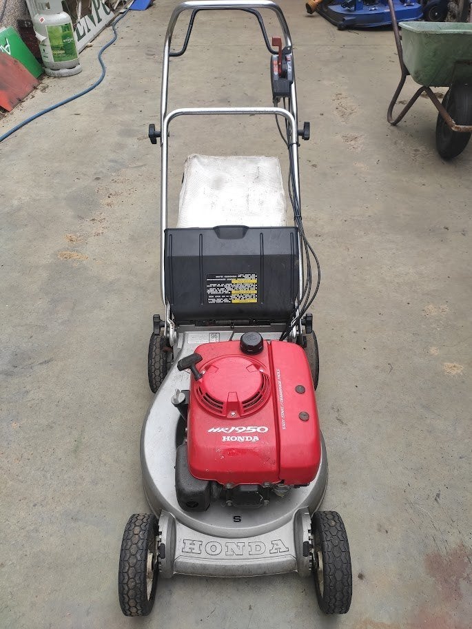 grasmaaier Honda HR1950 te koop, Jardin & Terrasse, Tondeuses à gazon, Utilisé, Tondeuses à gazon à essence, 40 à 49 cm, Tondeuse rotative