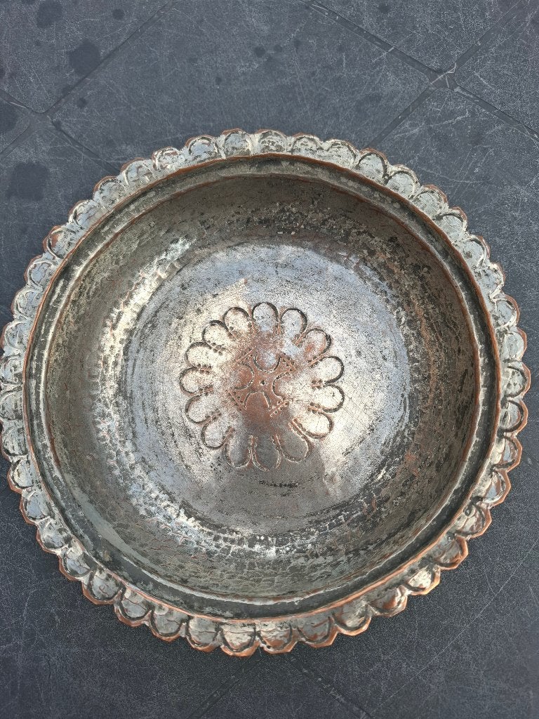 zware tinnen schotels, Ophalen, Overige materialen, Schaal, Rond
