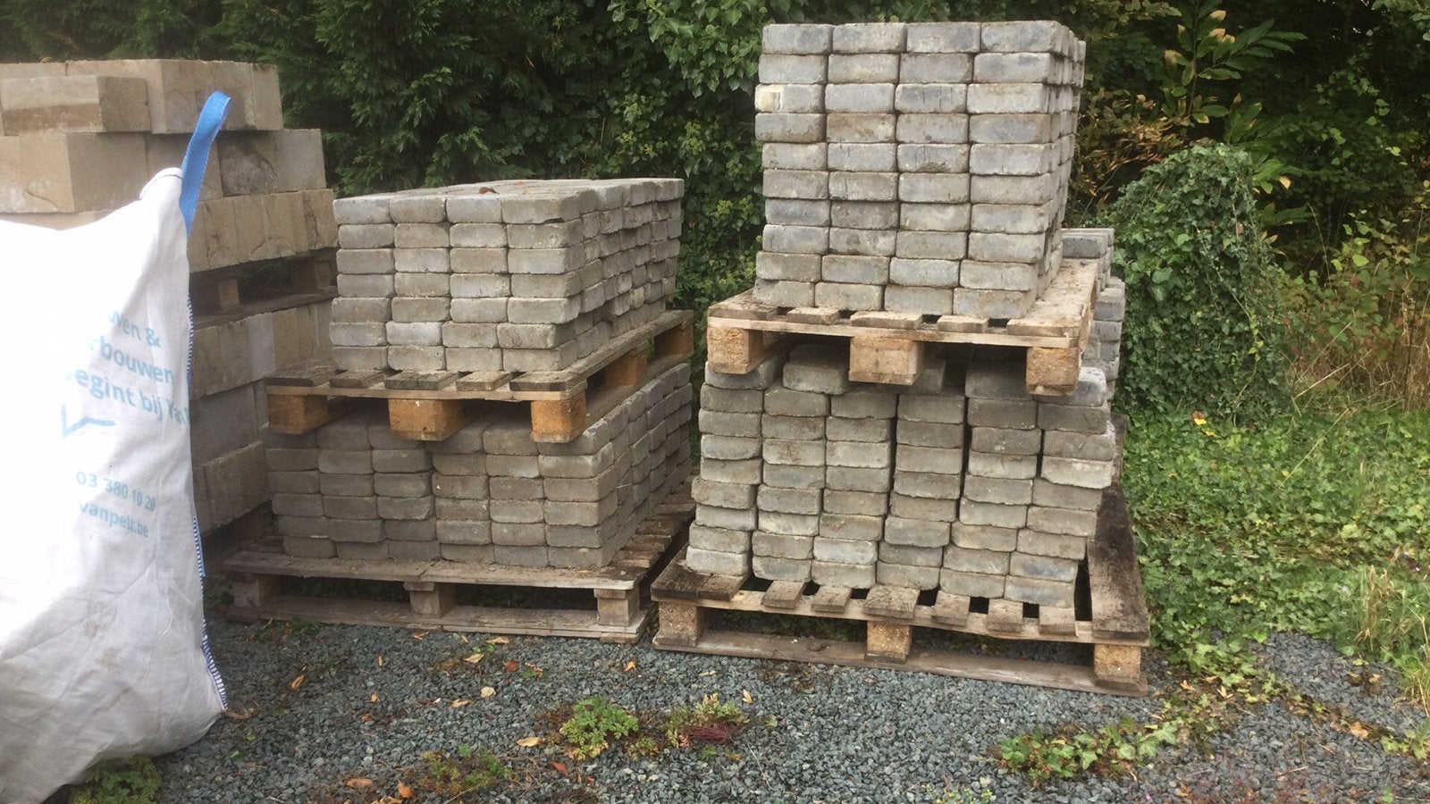 Klinkers grijs 28m2 15x15x6, Bricolage & Construction, Enlèvement, Utilisé
