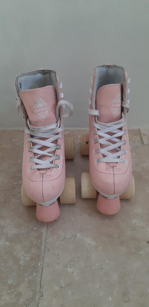 Roze rolschaatsen Oxelo maat 35, Ophalen, Gebruikt, Kinderen