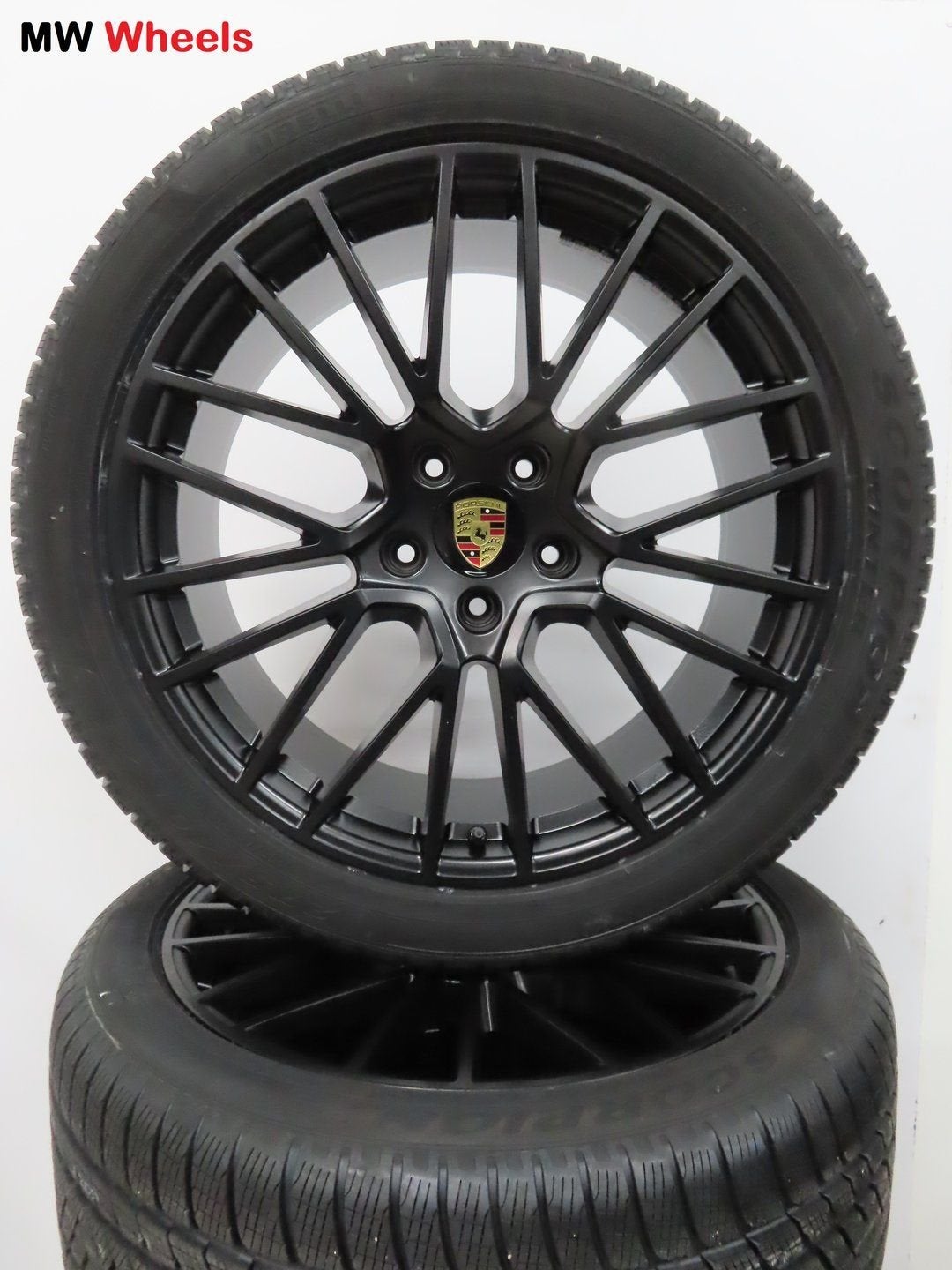 Porsche 21 inch velgen Cayenne Coupe met nieuwe winterbanden, Auto-onderdelen, -, 275 mm, -, Banden en Velgen