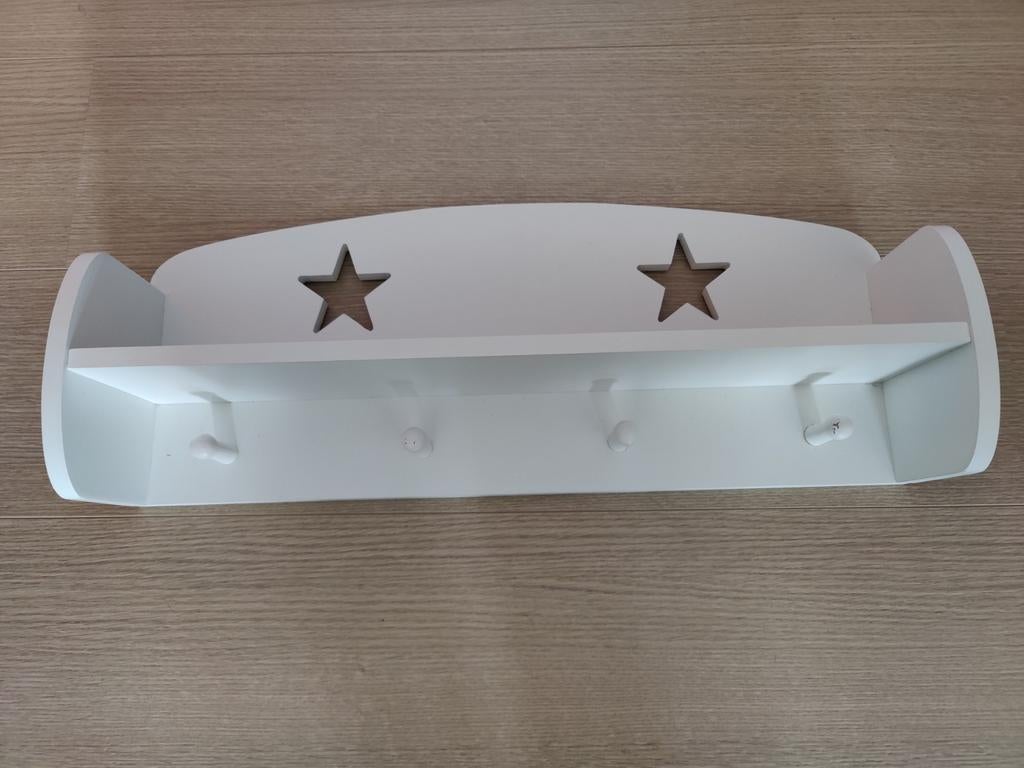 Porte-manteau mural blanc pour chambre de bébé, Enlèvement