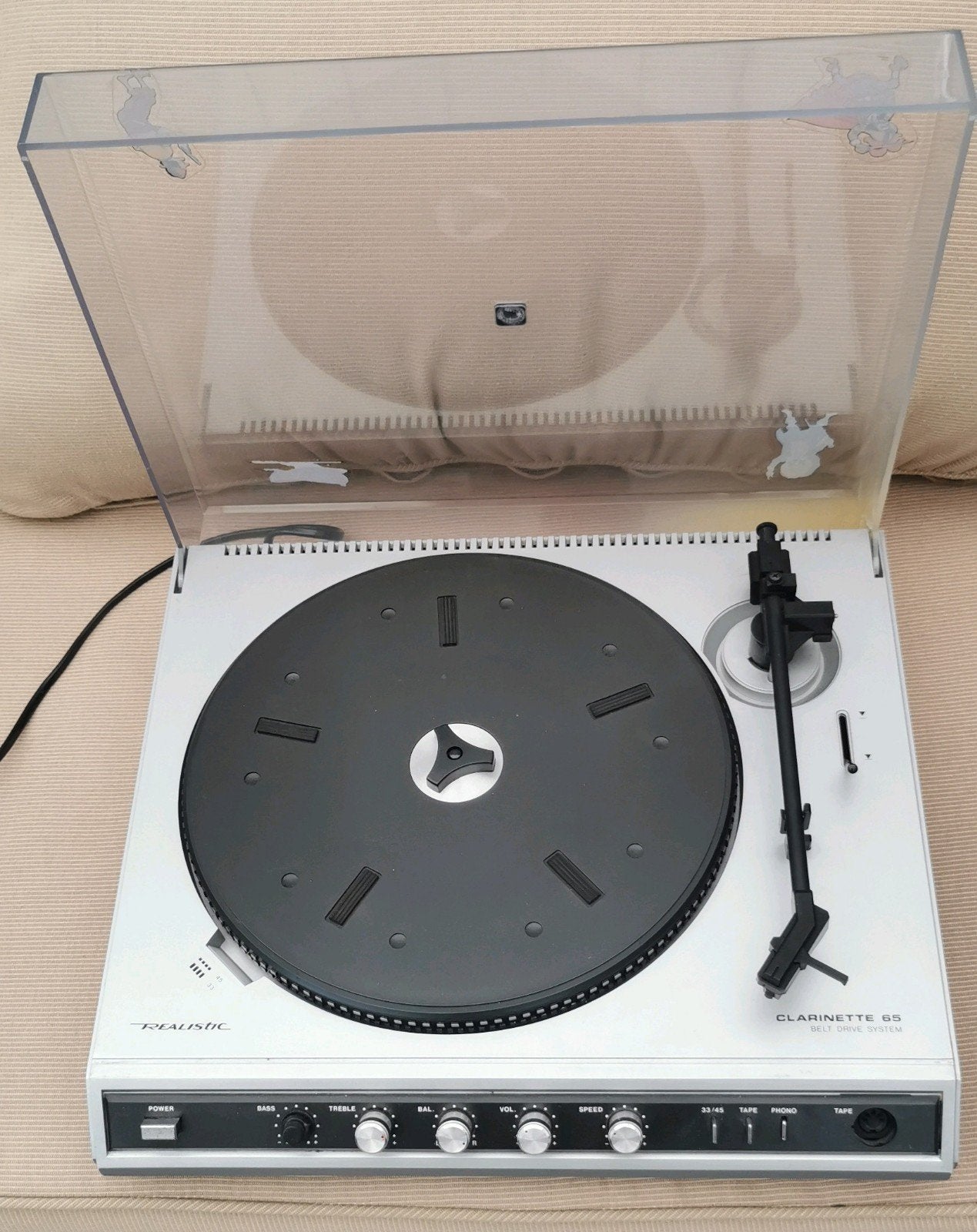 Realistic platendraaier clarinette 65, Enlèvement, Utilisé, Tourne-disque, Autres marques