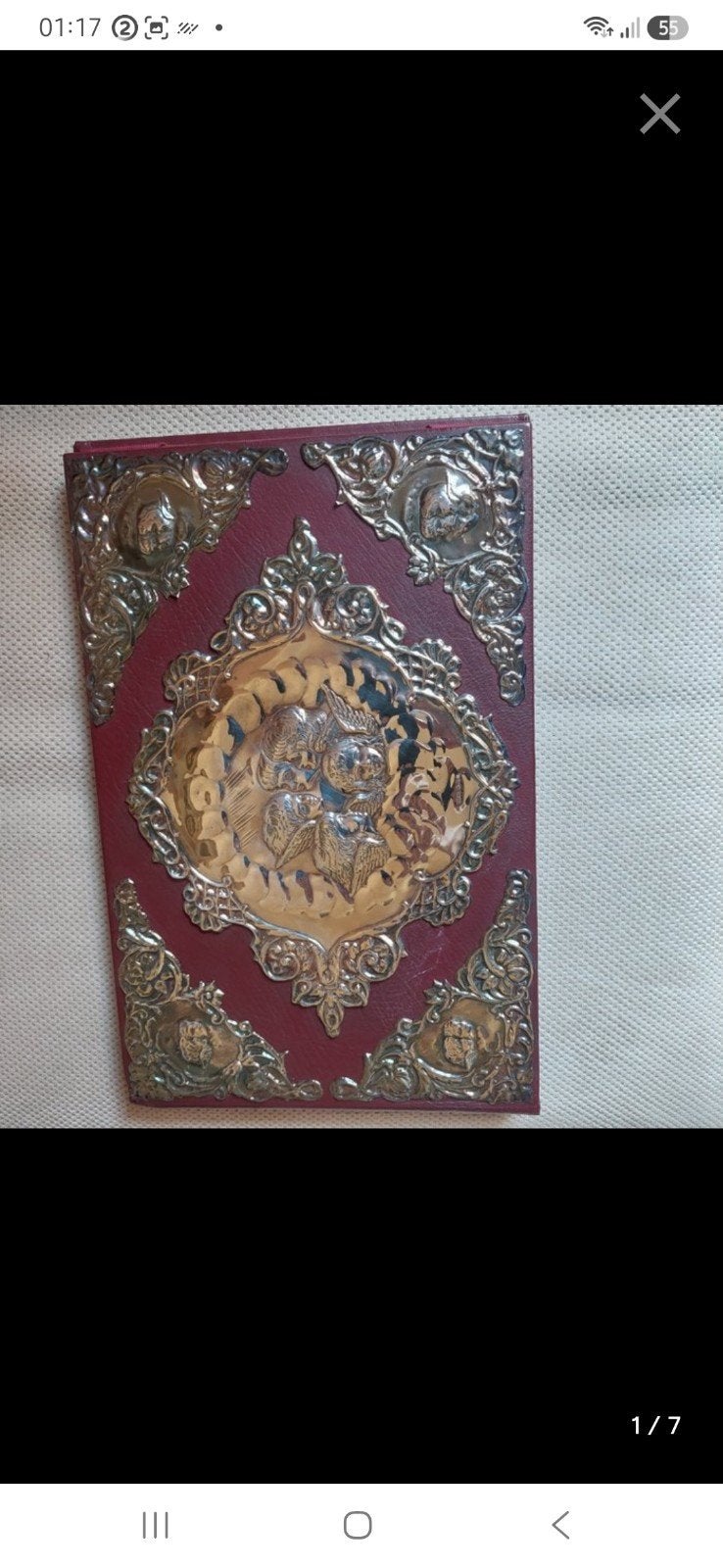 Porte-documents ancien 27x17cm - argent sterling 925, Enlèvement ou Envoi, Argent