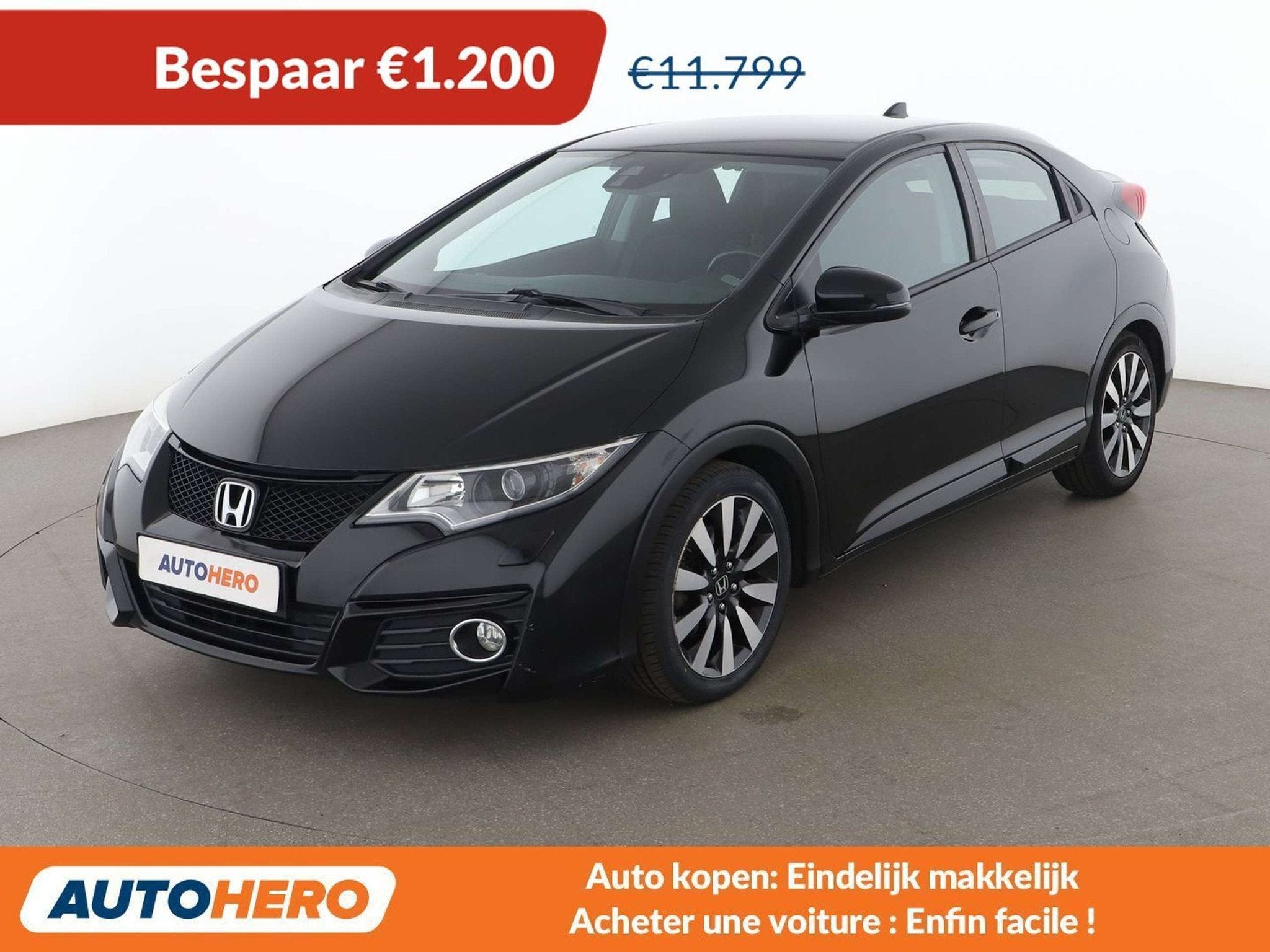 Honda Civic 1.8 i-VTEC Elegance, Autos, Honda, Achat, Boîte manuelle, Anti démarrage, Noir