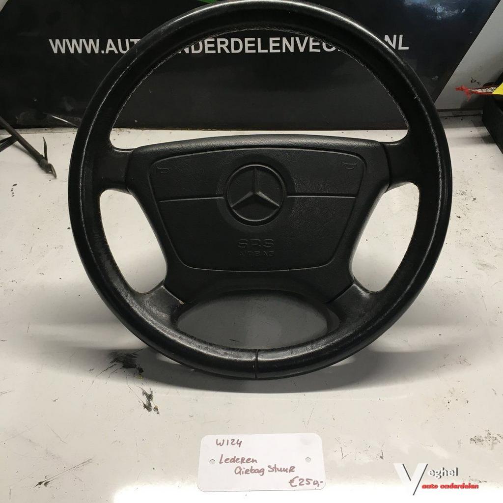 Mercedes W124 Sportline Lederen Stuurwiel , Let op stiksel l, Gebruikt, -, -, Ophalen of Verzenden