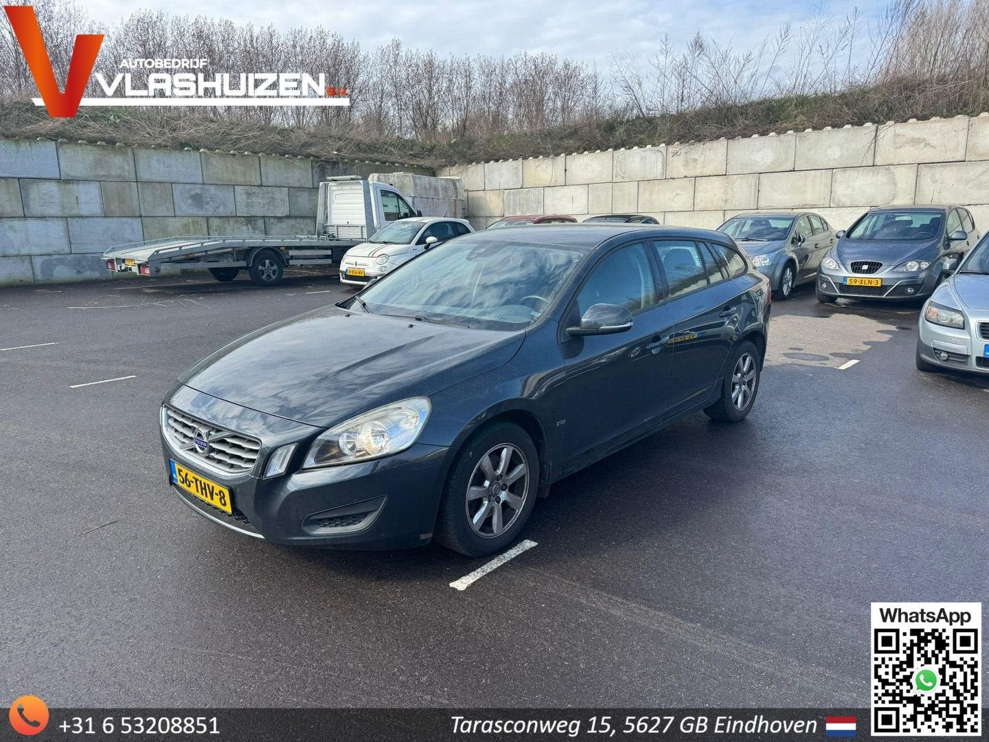 Volvo V60 1.6 T3 Kinetic | Climate | Cruise | Navi |, Auto's, Volvo, Zwart, Zilver of Grijs, V60, Bedrijf