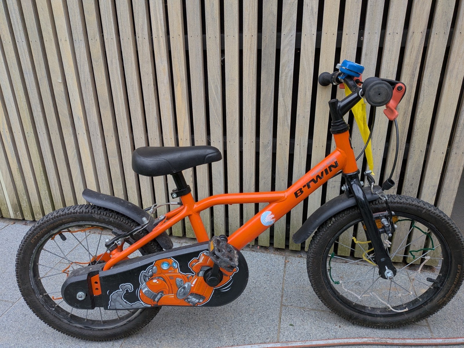B'twin kinderfiets 16inch oranje, Ophalen, Velgrem, B'twin Decathlon, 16 tot 20 inch