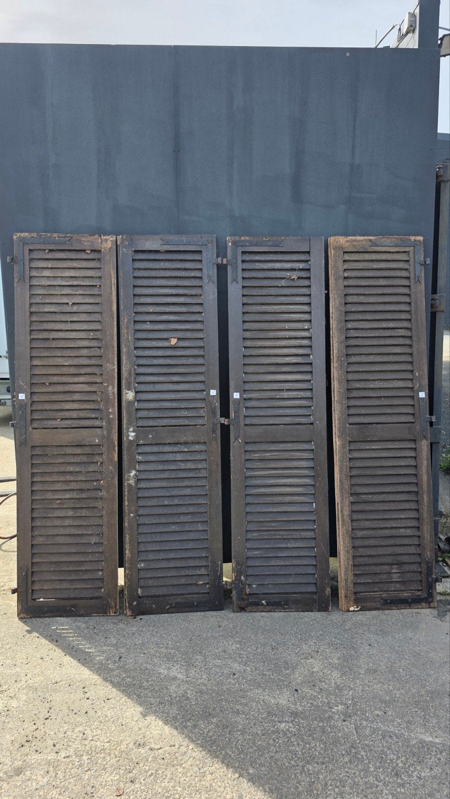 4 paires de volets persienne en bois ancien - Vintage