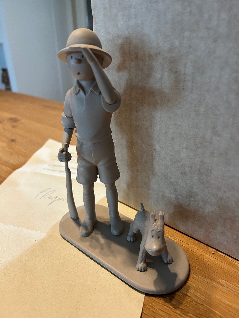 Tintin au Congo (N77/200)/TinTin et Tchang – Patrick Regout, Verzamelen, Ophalen, Kuifje, Zo goed als nieuw, Beeldje of Figuurtje