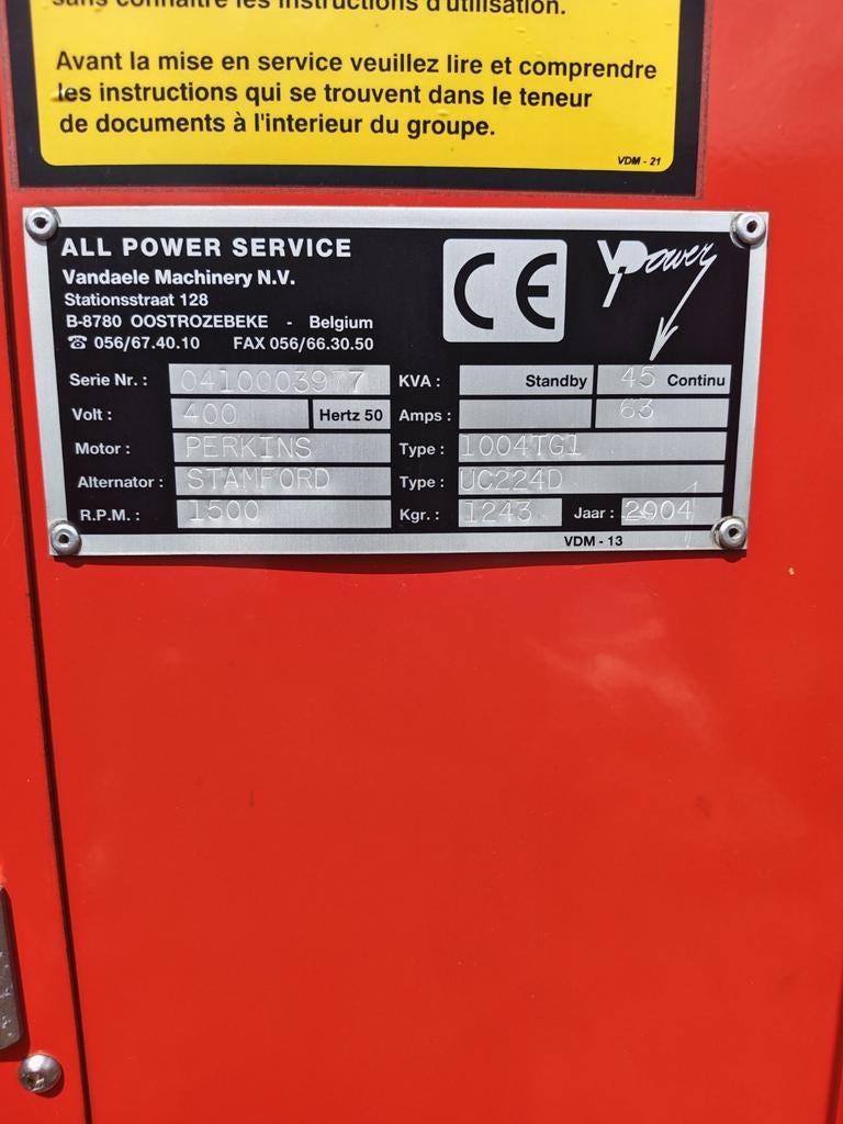Stroomgenerator perkins, Doe-het-zelf en Bouw, Zonnepanelen en Toebehoren, Ophalen, Zo goed als nieuw, Compleet systeem