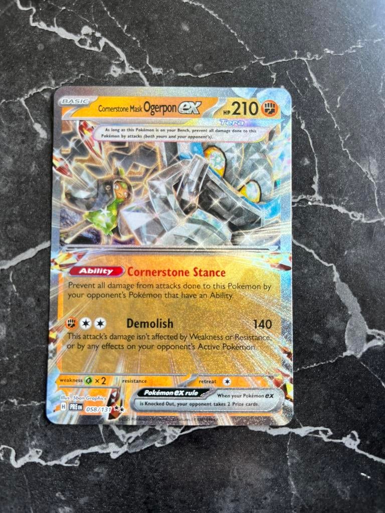 Ogerpon Ex 058/131 Prismatic Evolutions Pokeball, Ophalen of Verzenden, Zo goed als nieuw