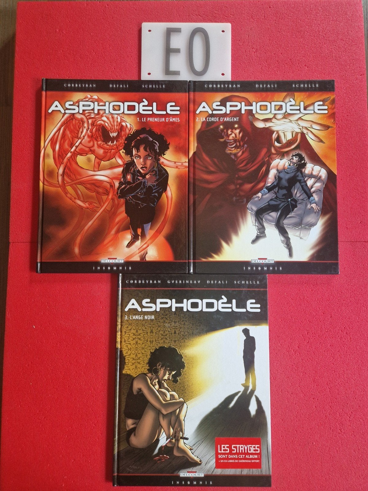 lot de 3 bd asphodele a à 3,EO, avec 1 ex libris, Enlèvement ou Envoi