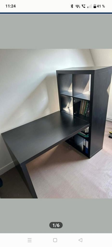 Bureau et étagère Ikéa en très bon état, Enlèvement