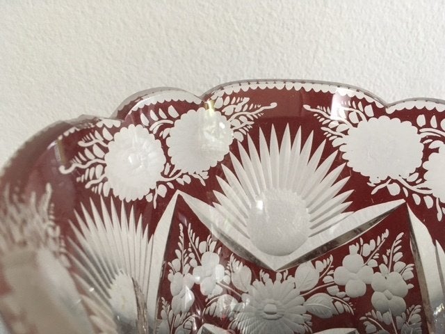 Vase en cristal de Bohème, Antiek en Kunst, Ophalen