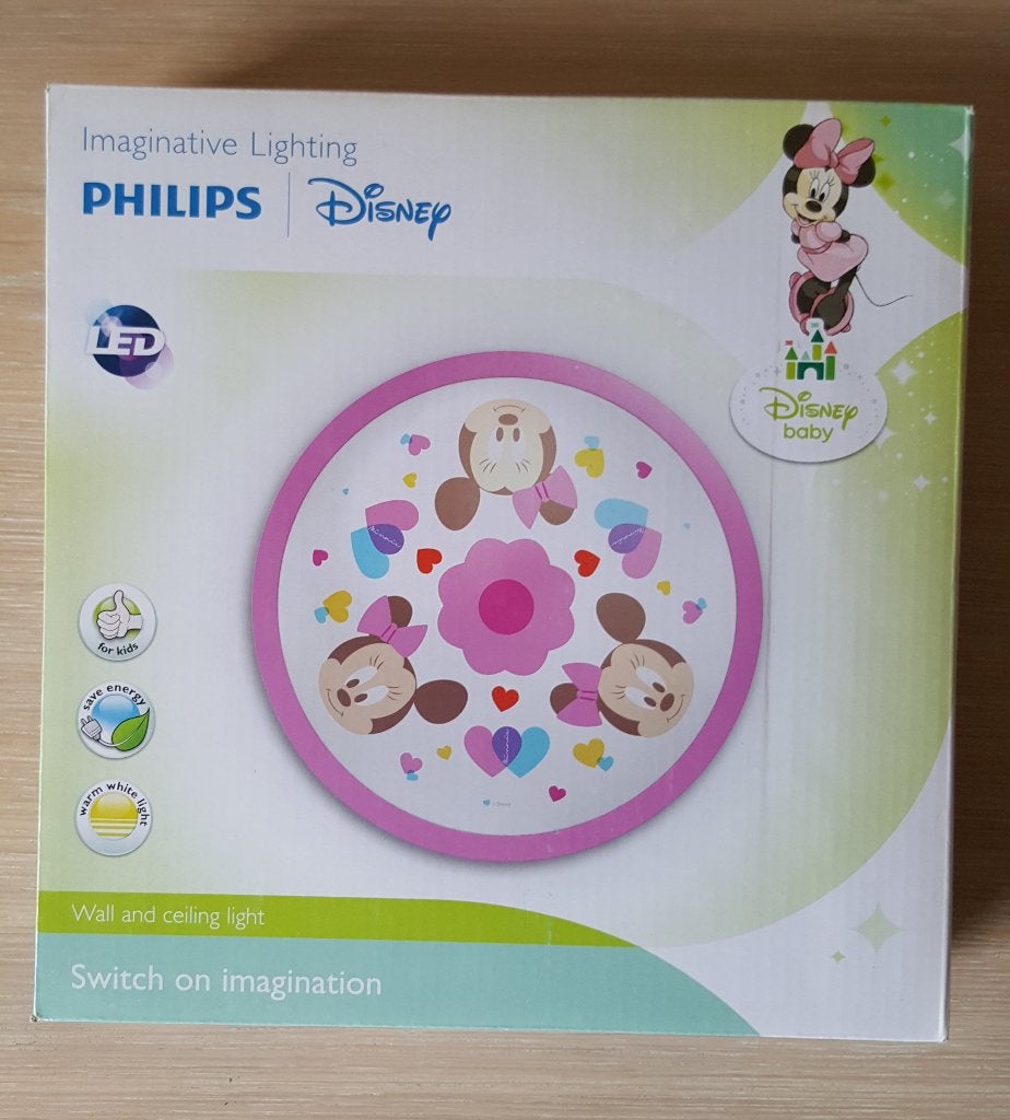 Applique / Plafonnier Philips Disney Minnie Mouse (NOS), Enlèvement ou Envoi, Neuf, Lampe, Rose