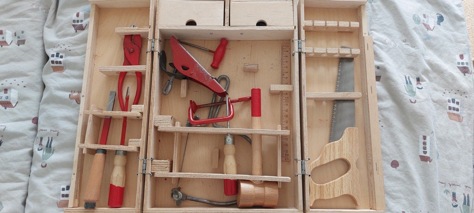 Vintage gereedschap kist voor kinderen, Ophalen