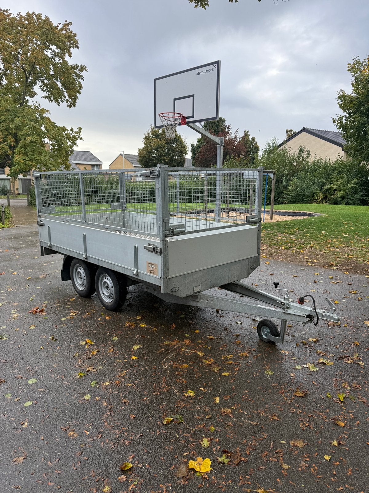 Aanhangwagen met loofnetten 305x155 als nieuw!, Ophalen, Zo goed als nieuw