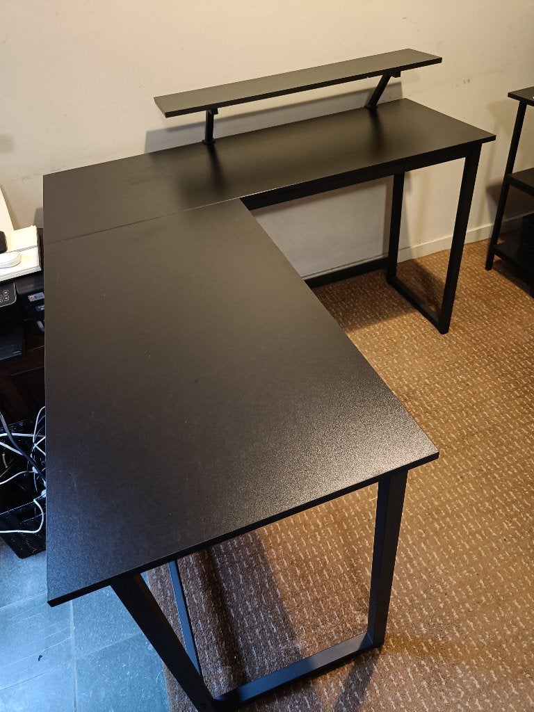 Bureau in L-vorm, Autres marques, Avec support écran, 50 cm, Comme neuf