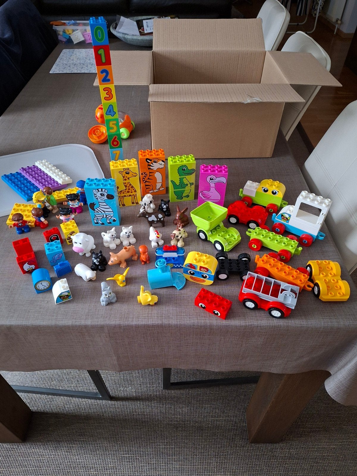 duplo blokken + plaat, Kinderen en Baby's, Ophalen, Gebruikt, Duplo
