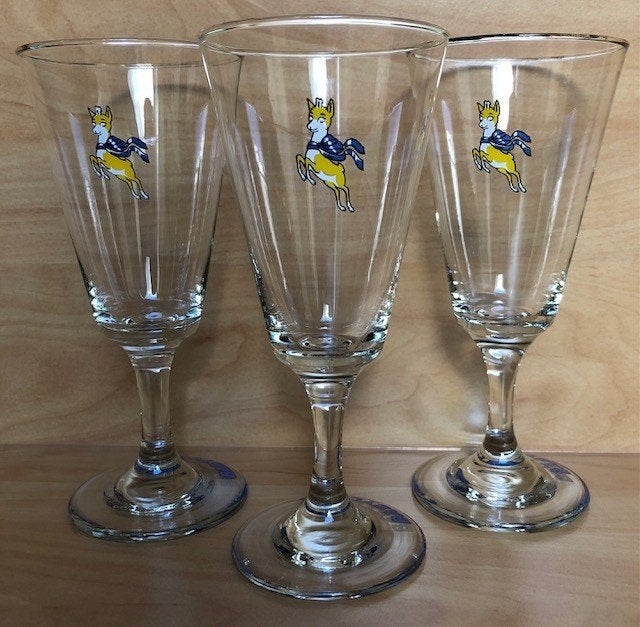 3 hoge BABYCHAM glazen uit 1970: 25 euro, Collections, Enlèvement, Utilisé, Autres types