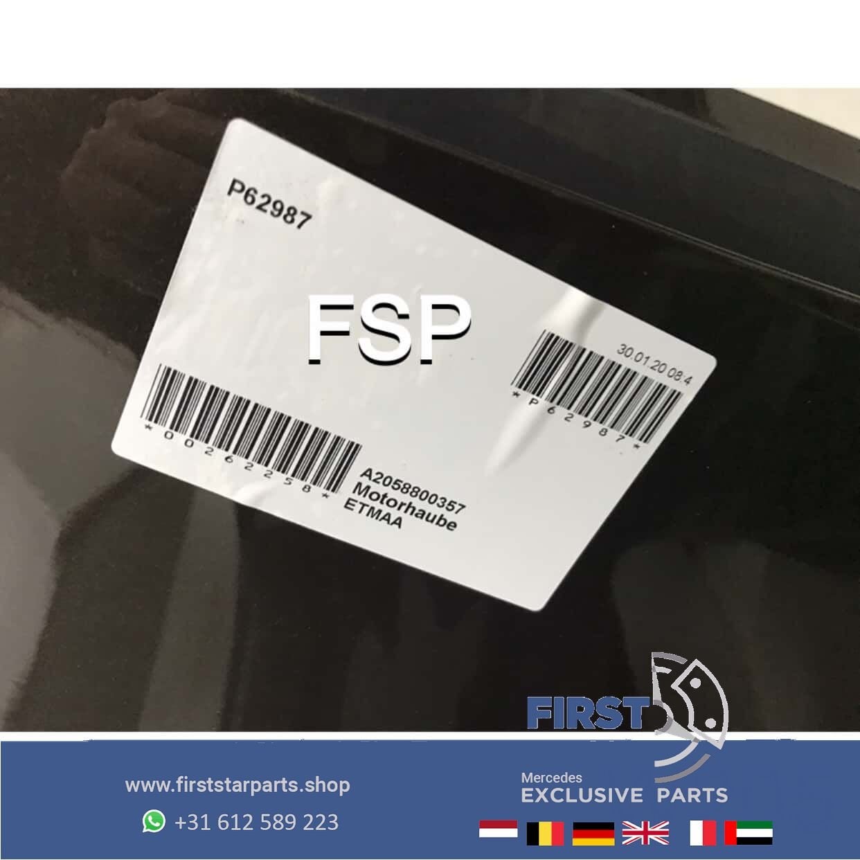 W205 motorkap Mercedes C Klasse grijs origineel 2014-2018 MB, Utilisé, -, Capot moteur, -