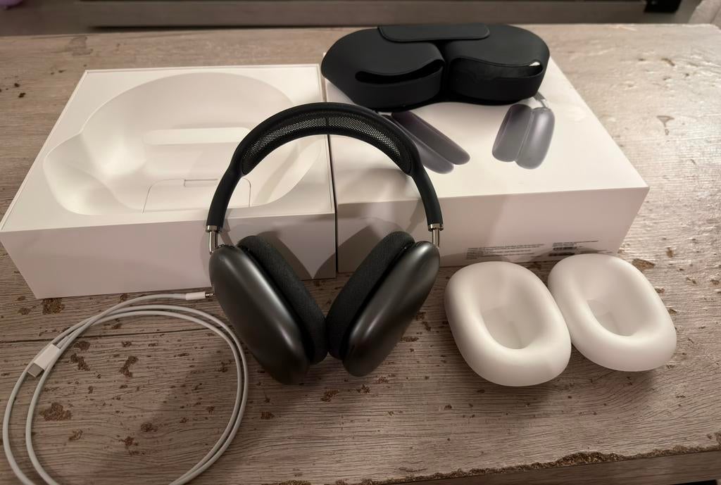 Airpods max originale space grey lightning, TV, Hi-fi & Vidéo, Casques audio, Enlèvement ou Envoi, Comme neuf