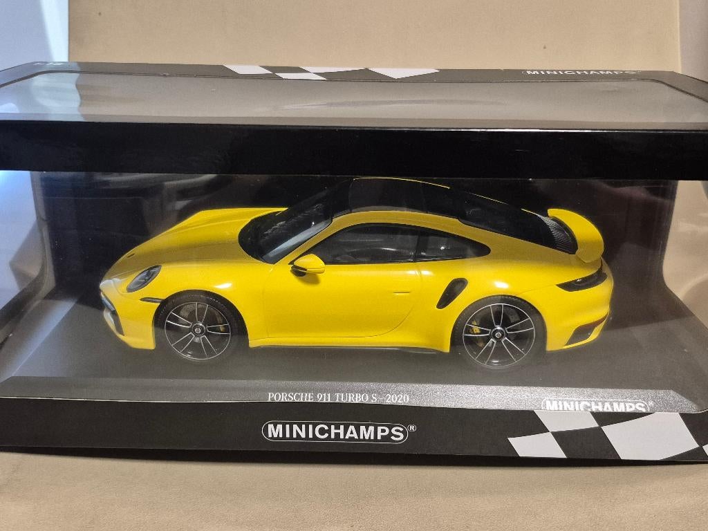 Porsche 911 turbo S 2020 1/18 minichamps, Ophalen, Gebruikt, Auto, MiniChamps