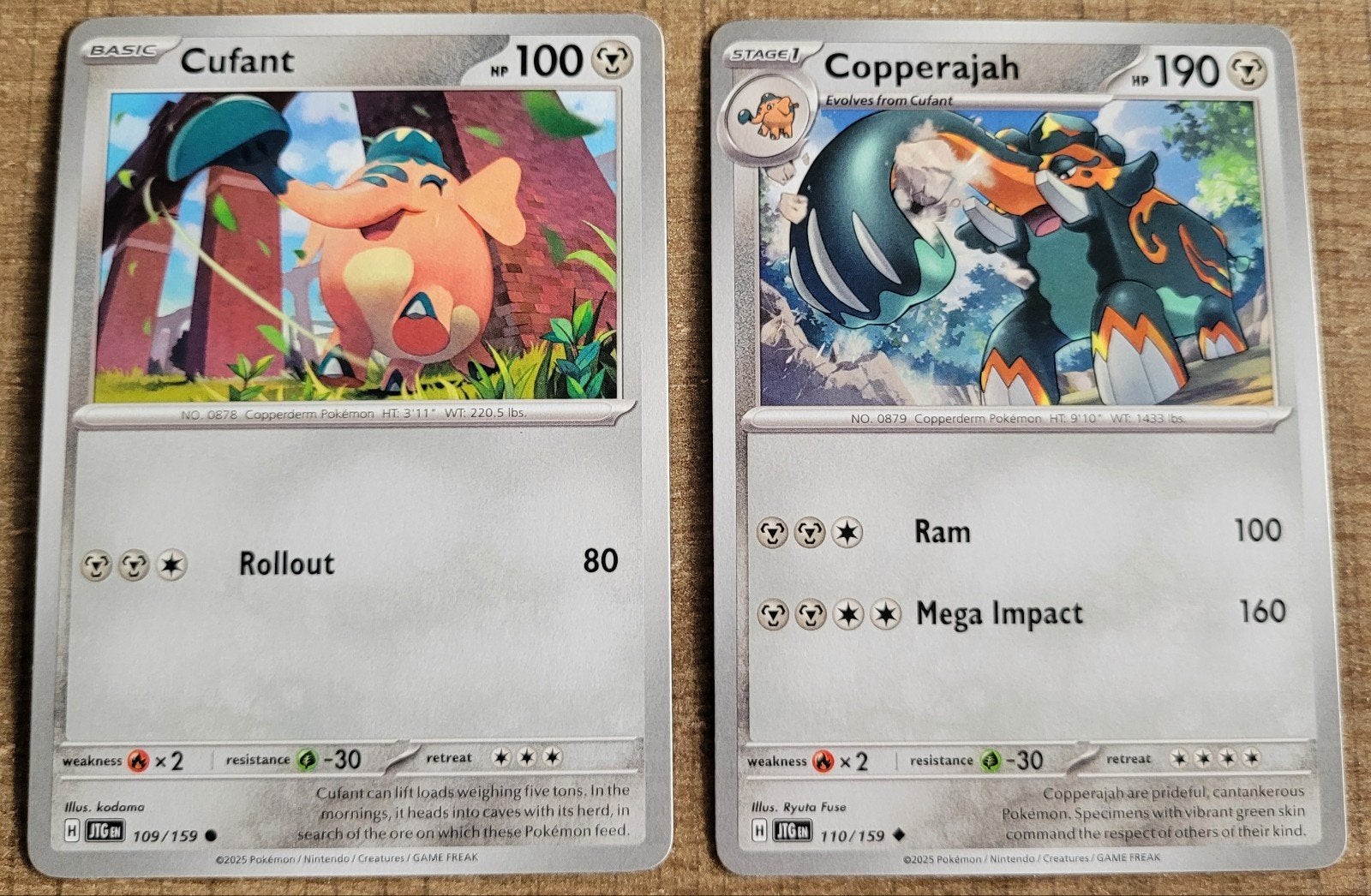 Cufant (109/159) + Copperajah (110/159), Ophalen of Verzenden, Zo goed als nieuw, Meerdere kaarten