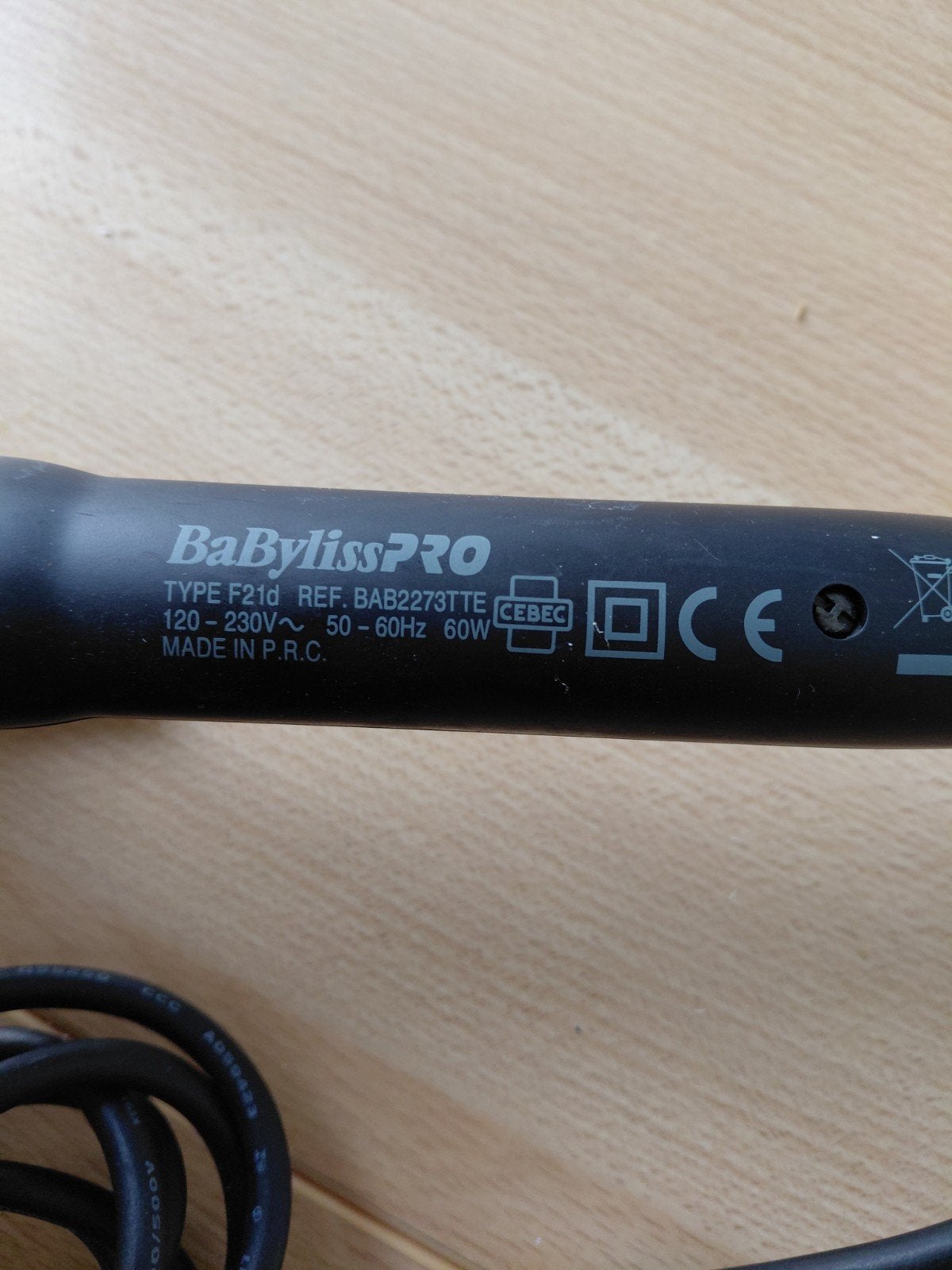 **BaByliss PRO krultang met klem**, Ophalen of Verzenden, Zo goed als nieuw